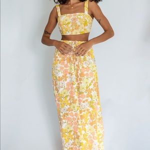 Girl and the Sun Cairo Set - Retro Floral two piece set